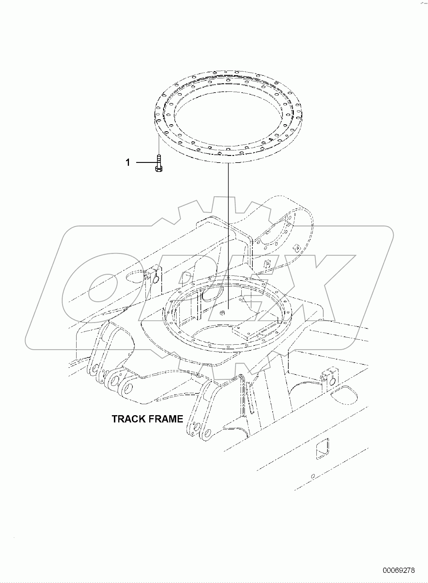  TRACK FRAME, SWING CIRCLE MOUNTING