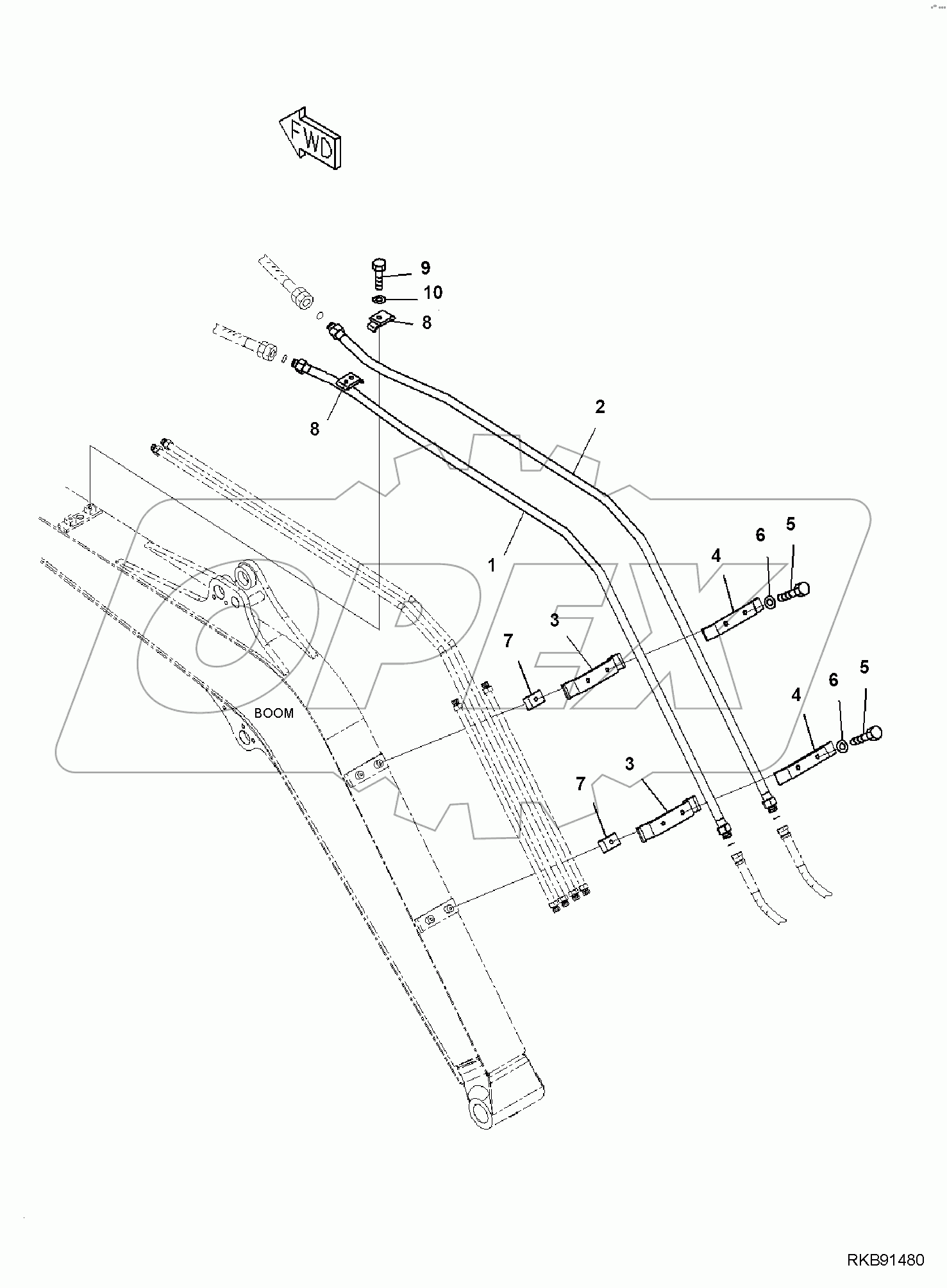  BOOM, 1-ATTACHMENT PIPING