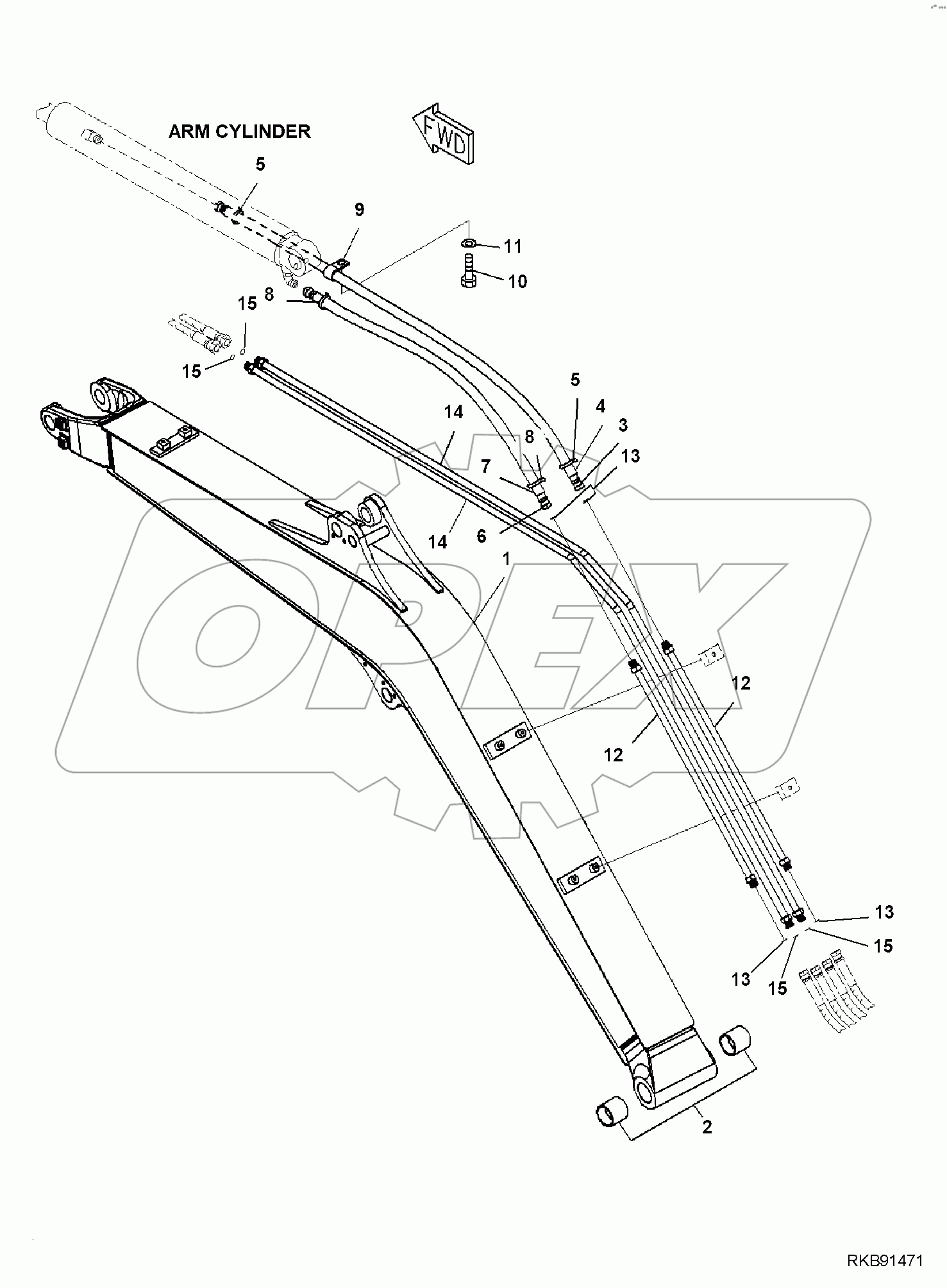  BOOM, 2-ATTACHMENT, BOOM CYLINDER PIPING