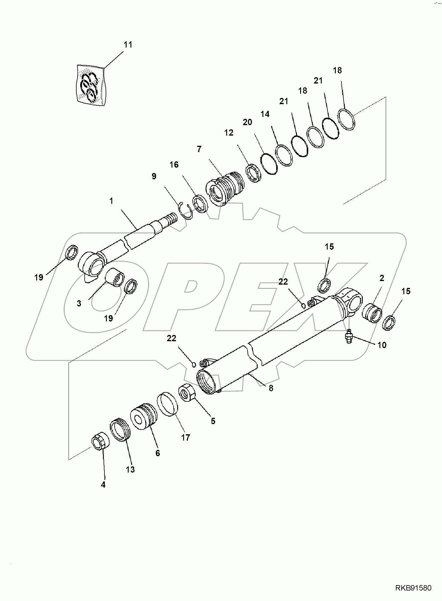  BOOM CYLINDER, INNER PARTS, BOOM CYLINDER