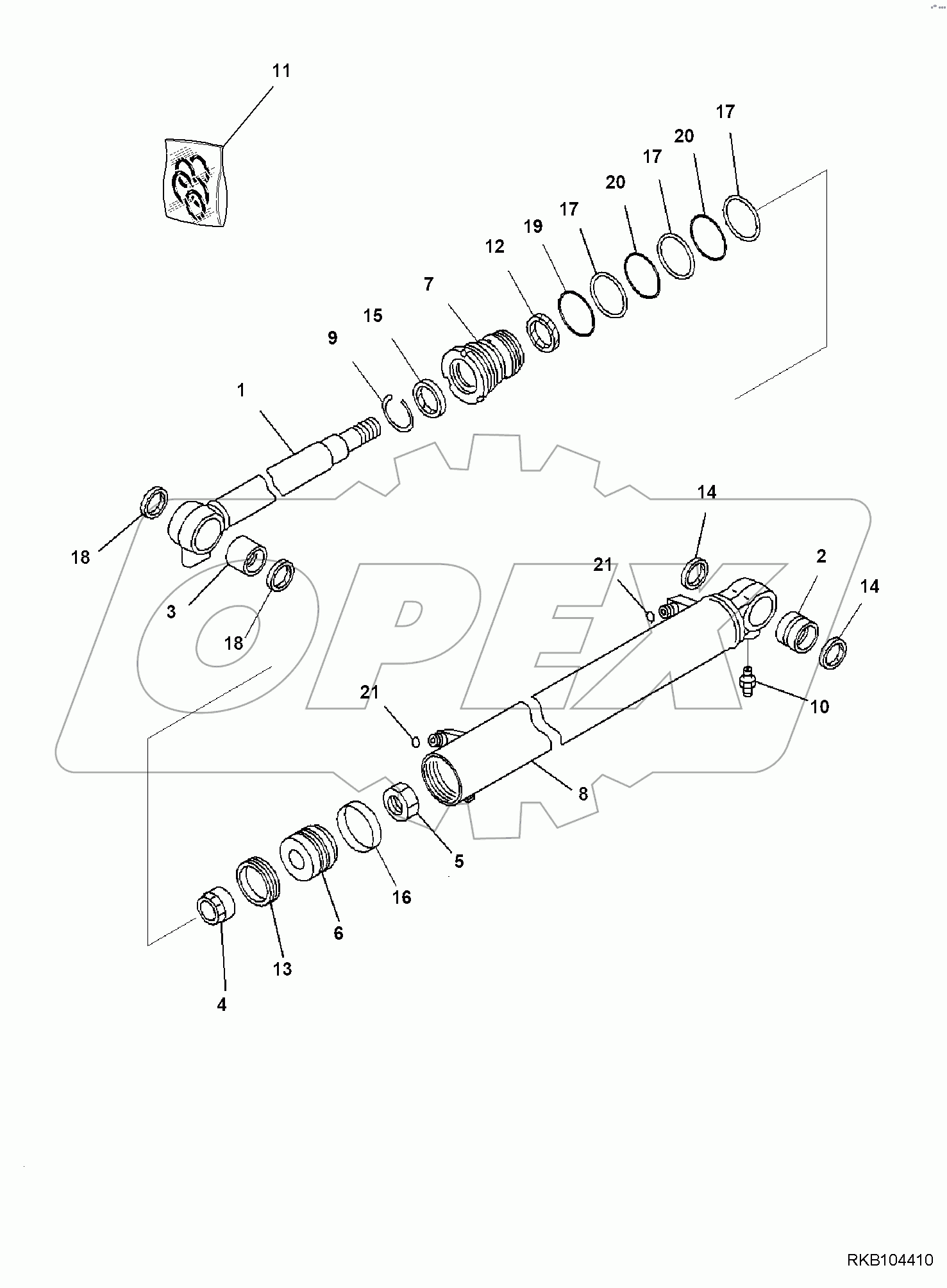  BOOM CYLINDER, INNER PARTS, BOOM CYLINDER