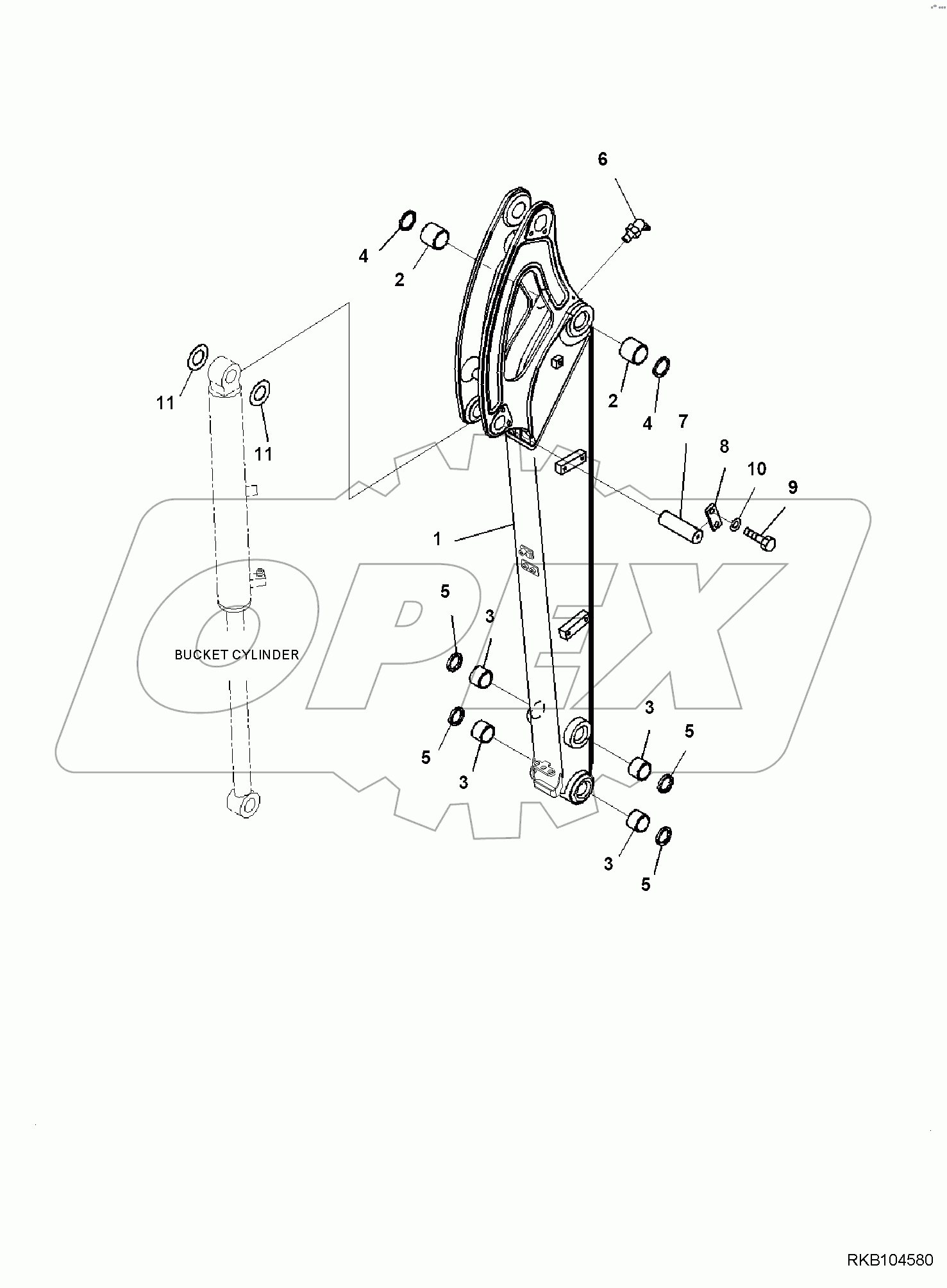  ARM, 1240MM, 3-ATTACHMENT, ARM