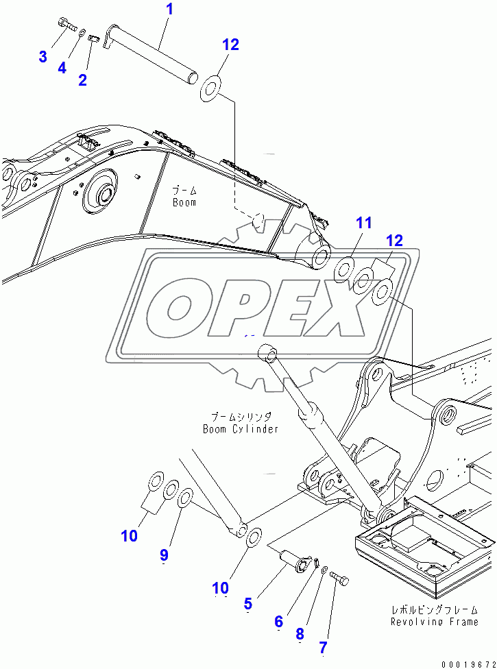  BOOM FOOT PIN (50 HOURS LUBRICATION)(50039-)