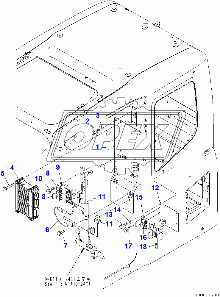  FLOOR FRAME (CAB IN PARTS) (SUB PANEL) (FOR LOADER)(52024-)