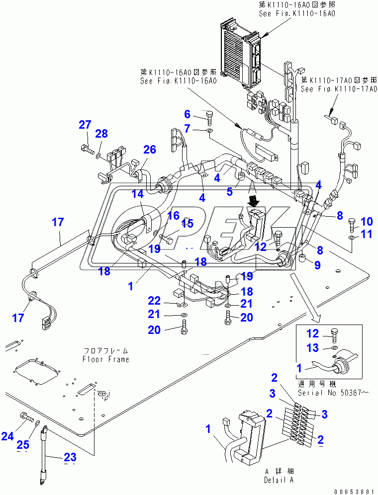  FLOOR FRAME (FLOOR) (WIRING HARNESS)