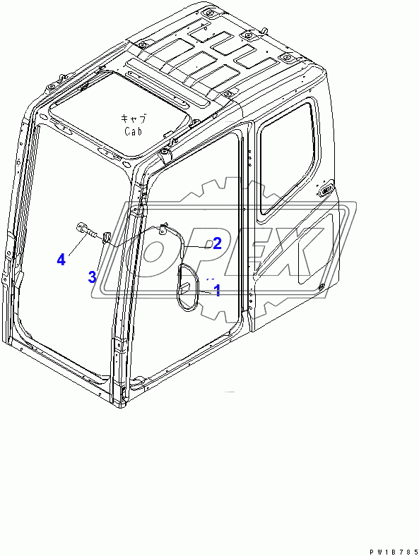 REARVIEW MIRROR L.H. (SINGLE)(50005-)