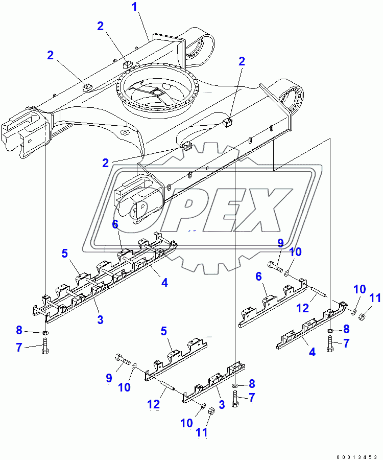  TRACK FRAME (FULL ROLLER GUARD)(50001-50551)