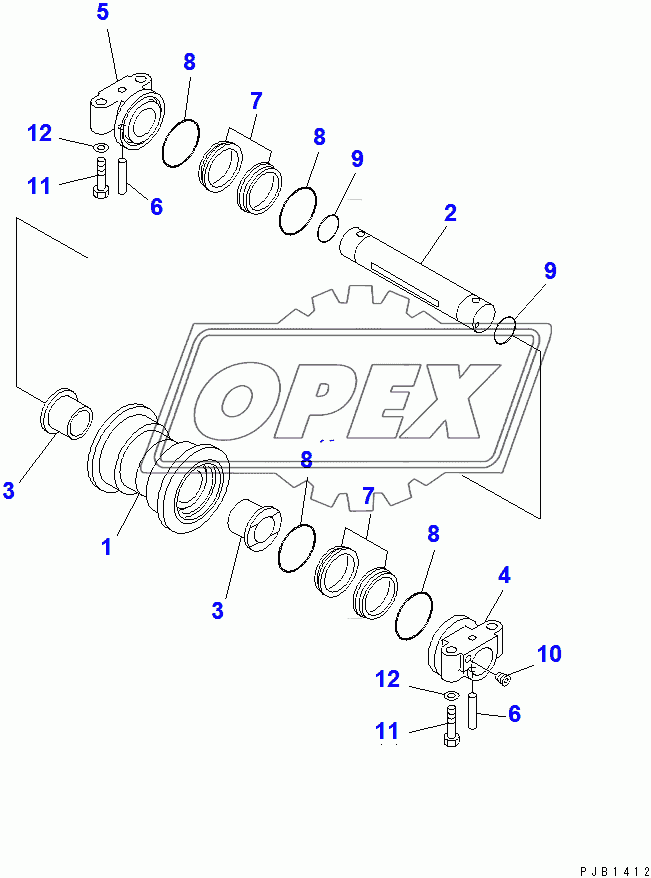  TRACK FRAME (TRACK ROLLER)(50001-52101)