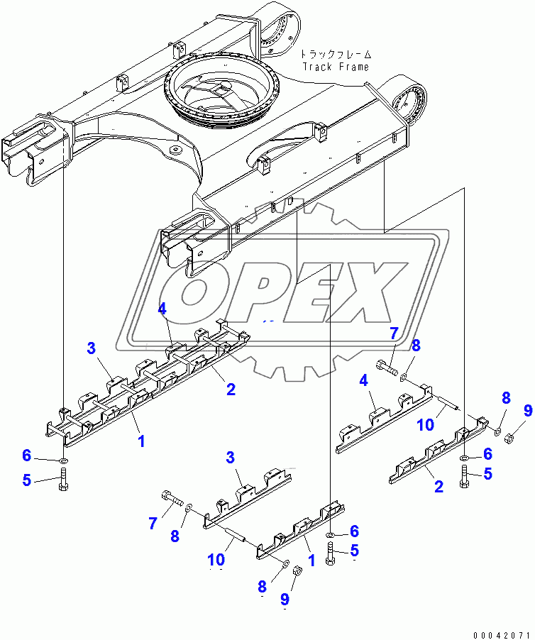  TRACK FRAME (FULL ROLLER GUARD)(50552-52101)