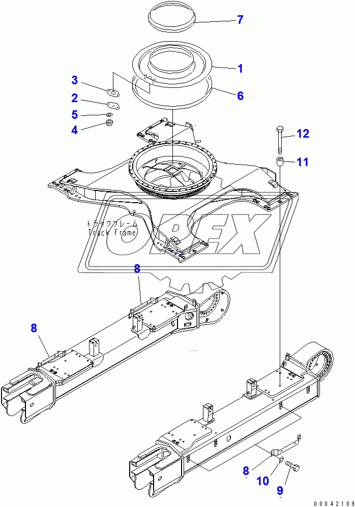  TRACK FRAME (VARIABLE GAUGE) (GREASE BATH AND STEP)(50552-)