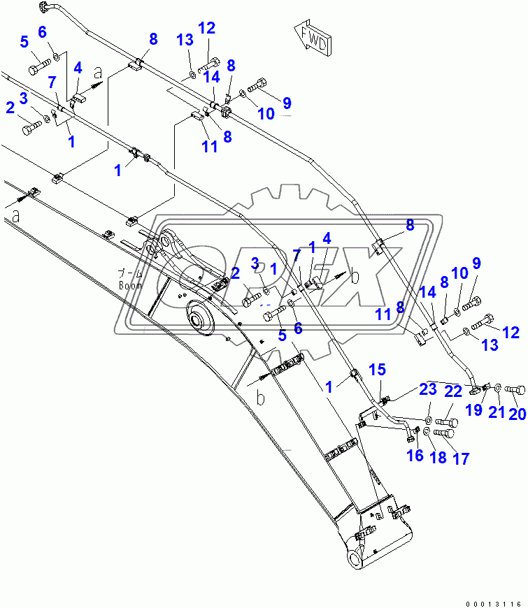  BOOM (ADDITIONAL PIPING) (CLAMP)