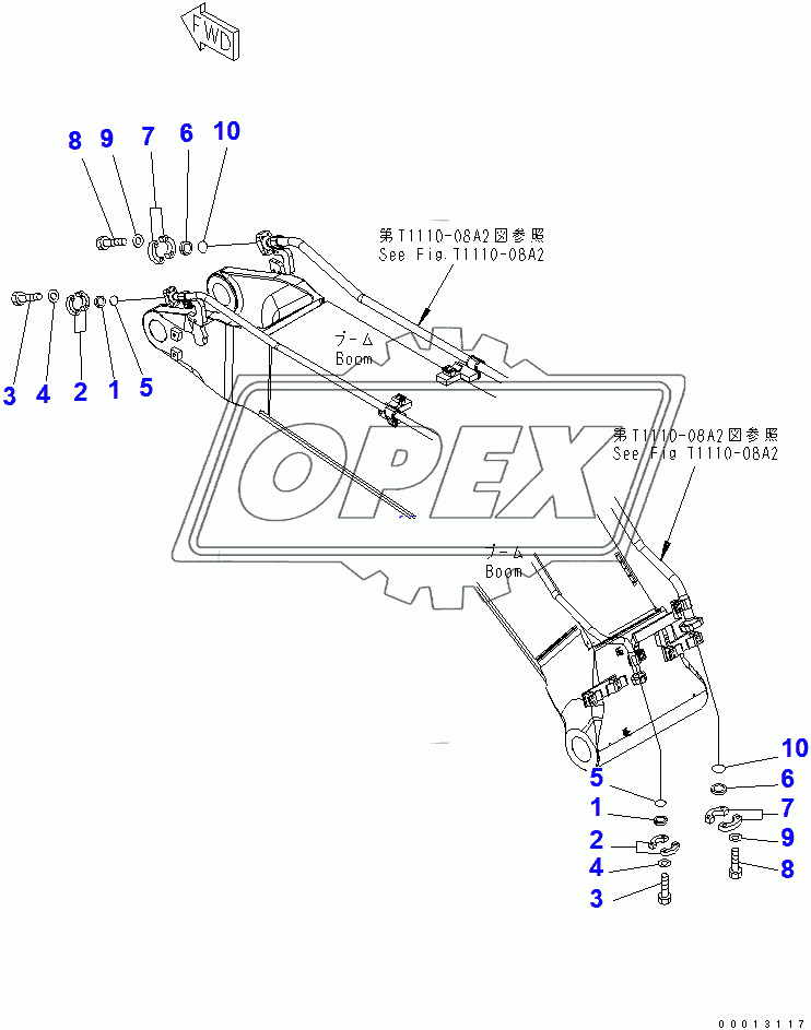  BOOM (BLIND PARTS) (FOR ADDITIONAL PIPING)