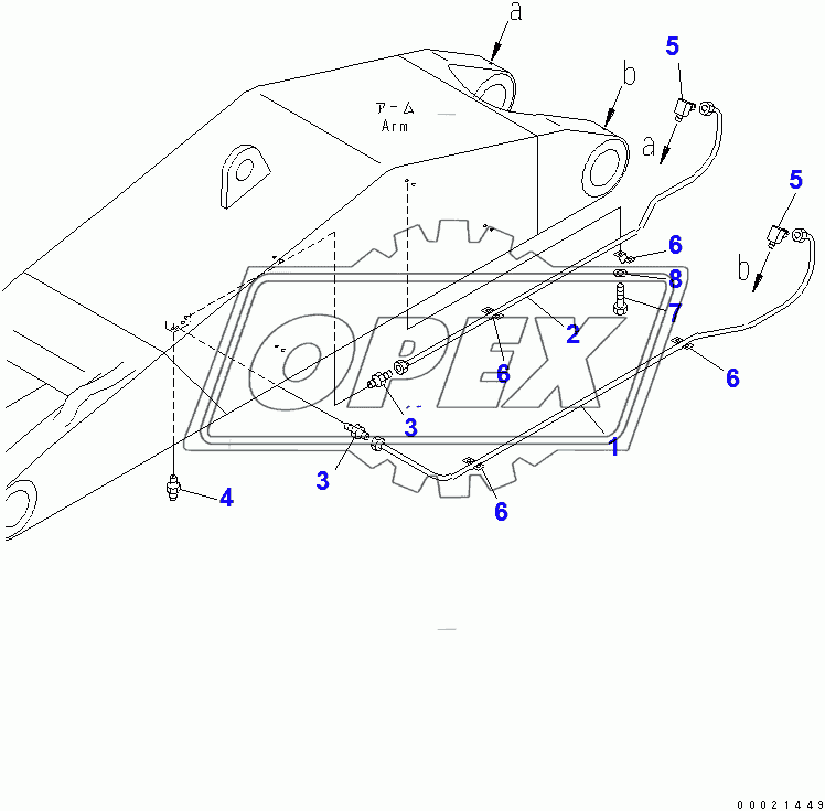  ARM (LUBRICATION PIPING) (LOADER)