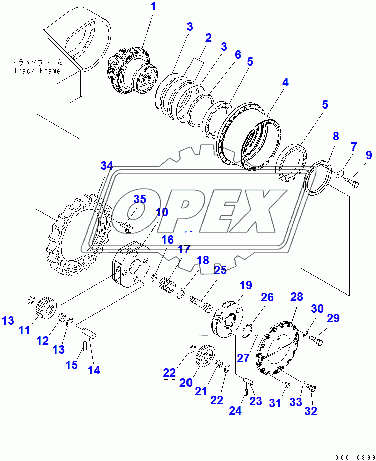  FINAL DRIVE ASSEMBLY (SUPPLY PARTS)(50001-52355)