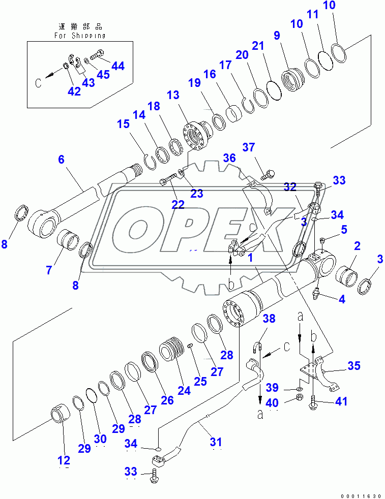  B00M CYLINDER (FOR 100 HOURS LUBRICATING)