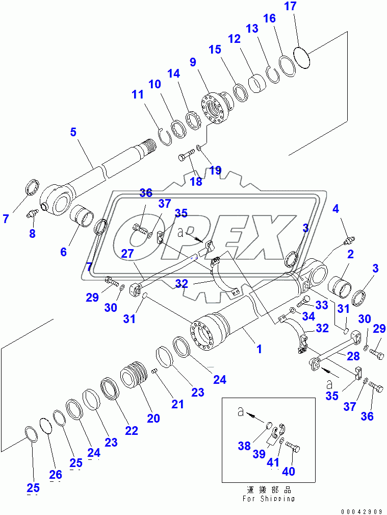  BUCKET CYLINDER (100 HOURS LUBRICATION)(50473-)