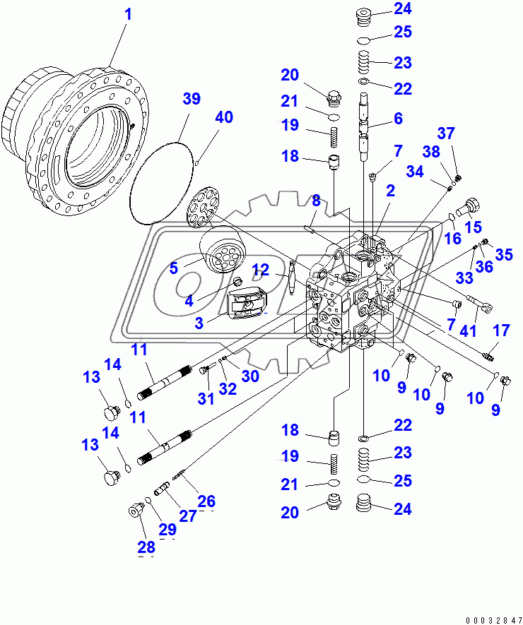  TRAVEL MOTOR (1/3)(50001-52604)