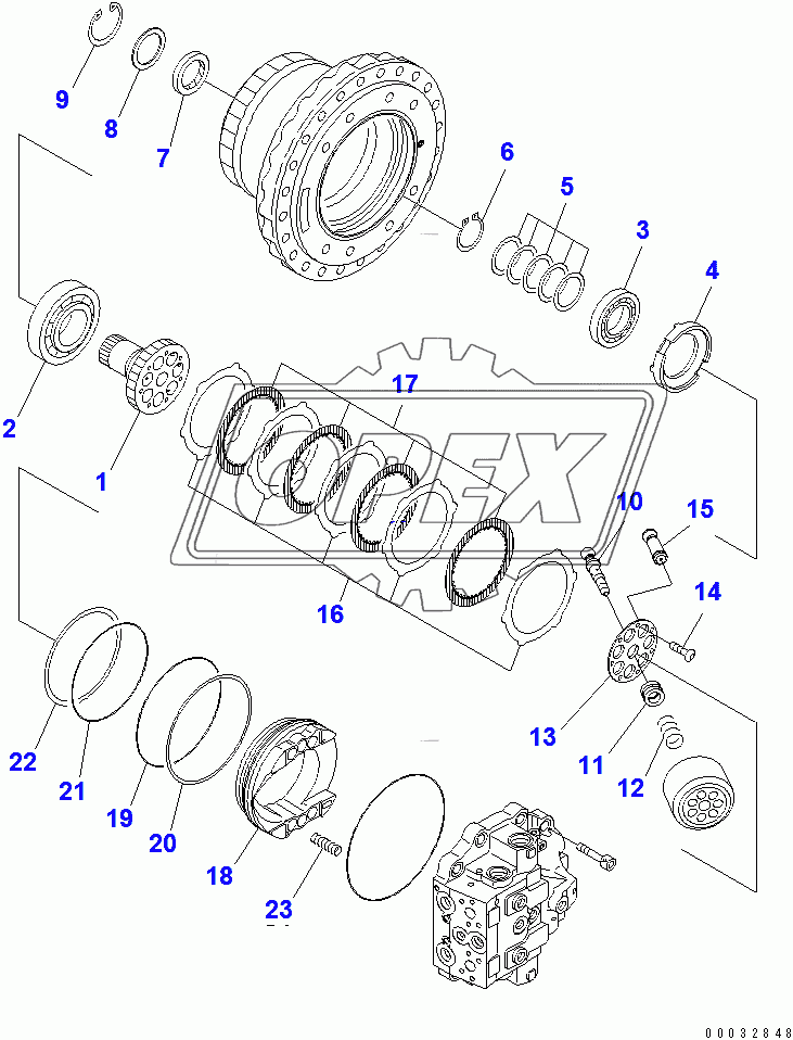  TRAVEL MOTOR (2/3)(50001-52604)