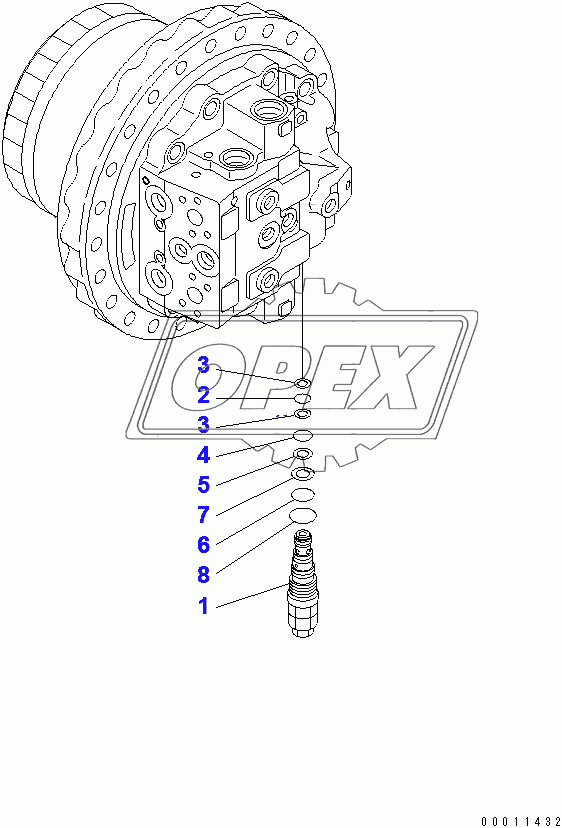  TRAVEL MOTOR (3/3)(50001-52604)