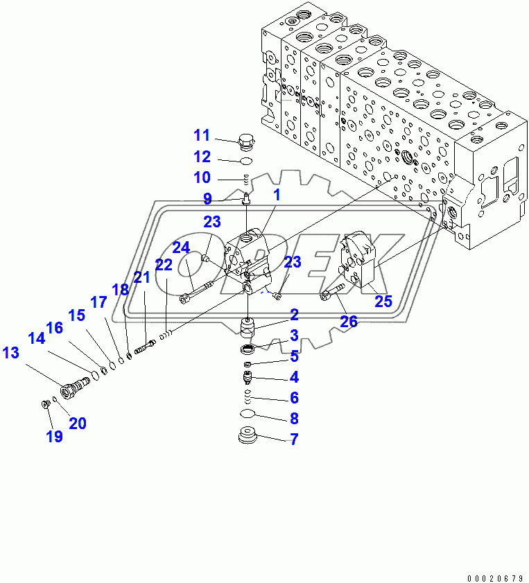  CONTROL VALVE (2-ACTUATOR) (16/25)