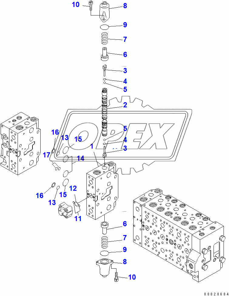  CONTROL VALVE (2-ACTUATOR) (21/25) (FOR LOADER)