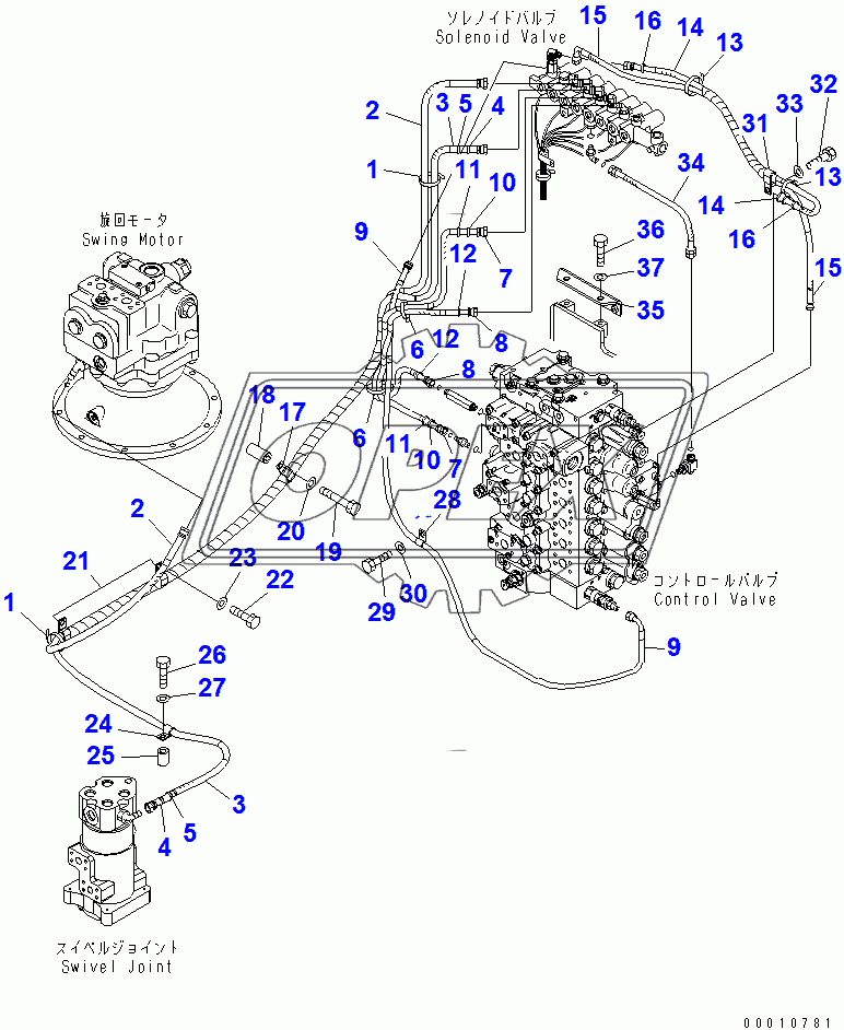  SOLENOID VALVE PIPING (HOSE AND BRACKET)