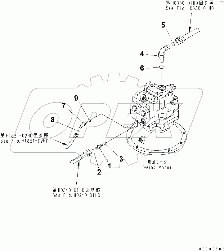  SWING MOTOR (CONNECTING PARTS)