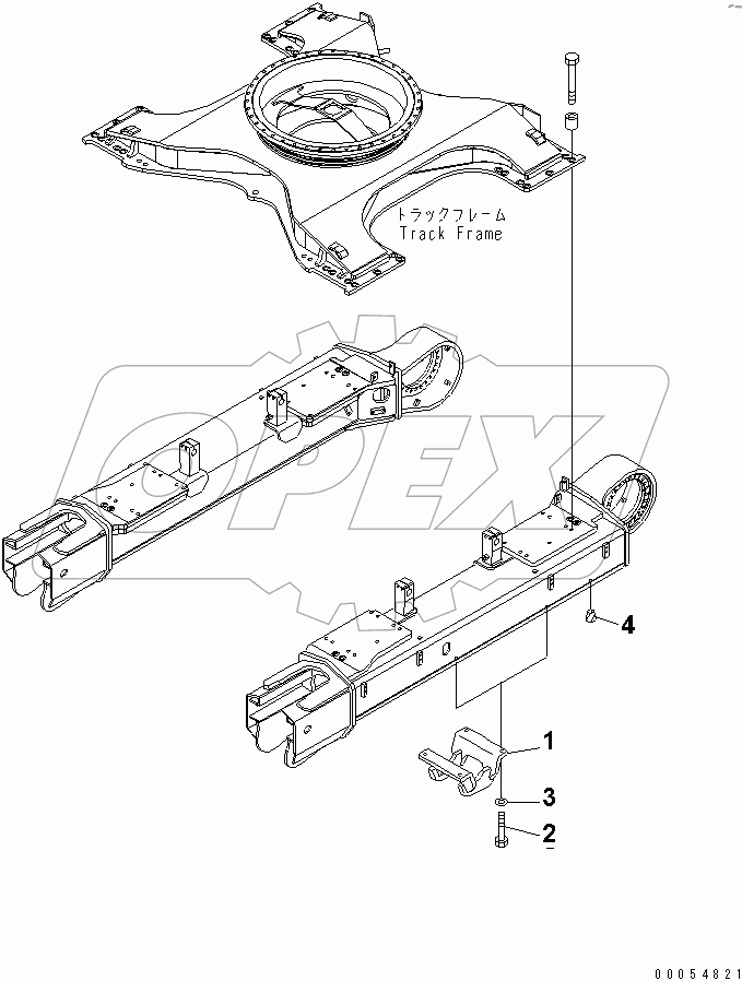  TRACK FRAME (VARIABLE GAUGE) (CENTER GUARD)