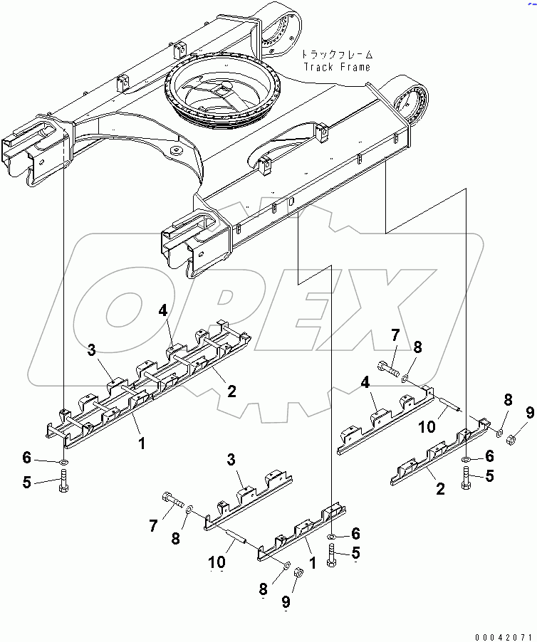  TRACK FRAME (CENTER GUARD)