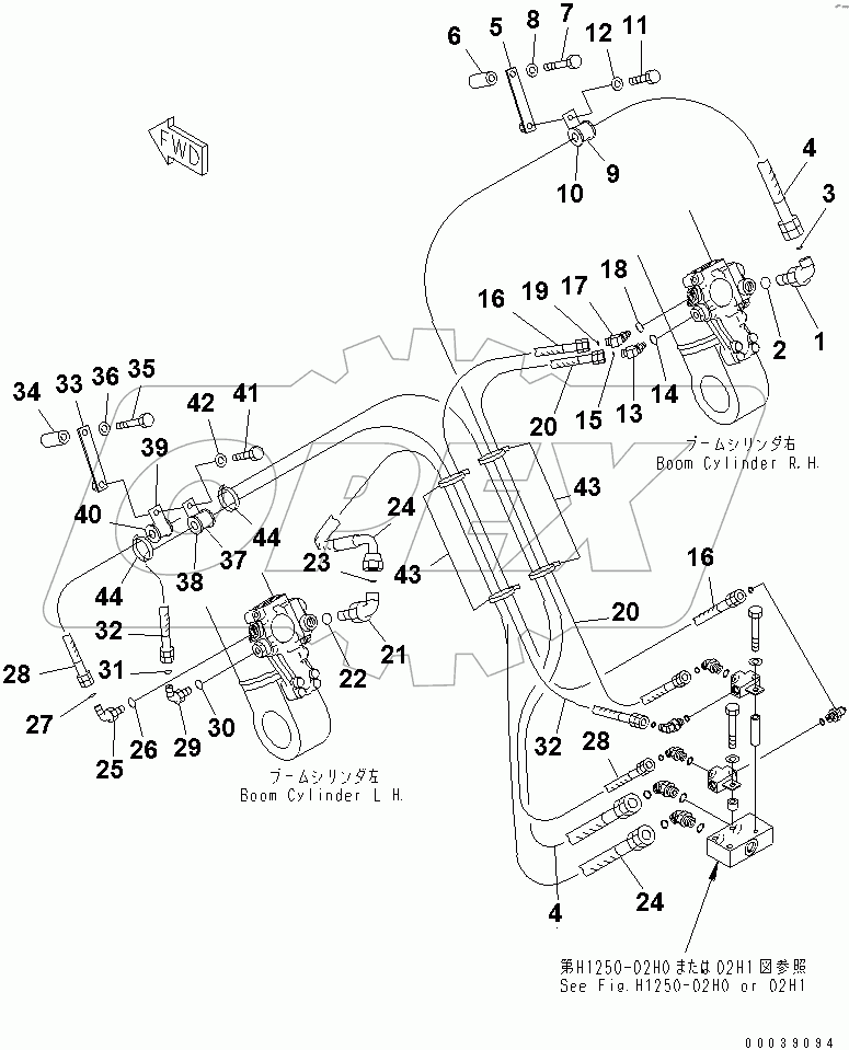  BURST VALVE LINE (BOOM CYLINDER SIDE)