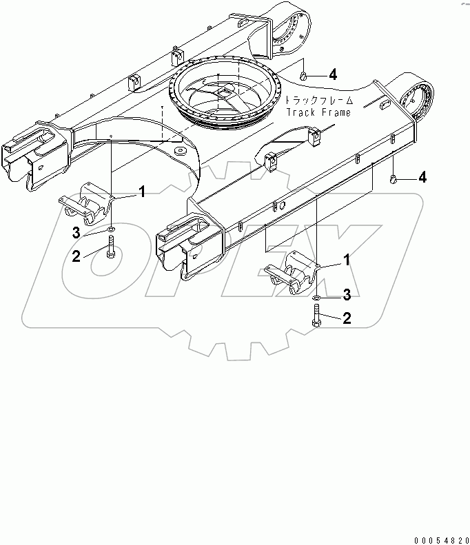  TRACK FRAME (CENTER GUARD)(#50552-52101)