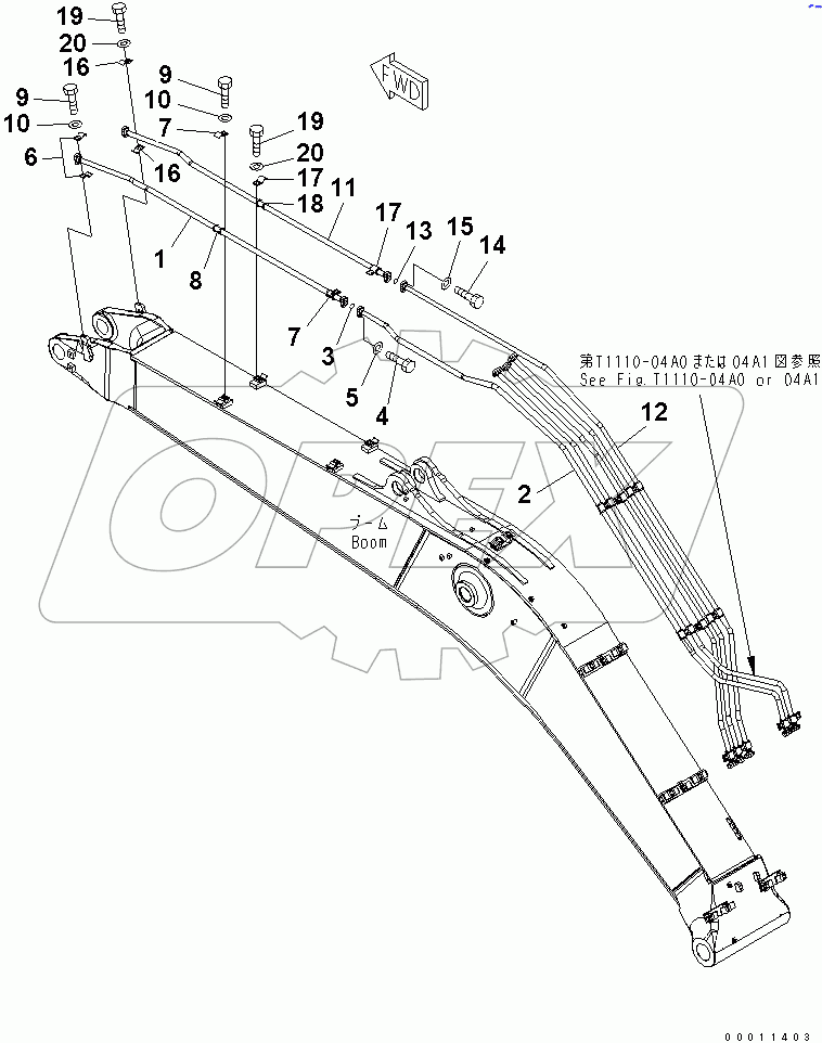  BOOM (BUCKET CYLINDER PIPING)