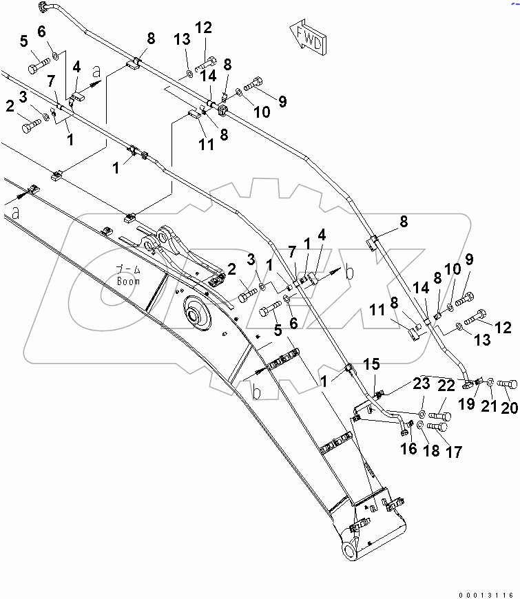  BOOM (ADDITIONAL PIPING) (CLAMP)