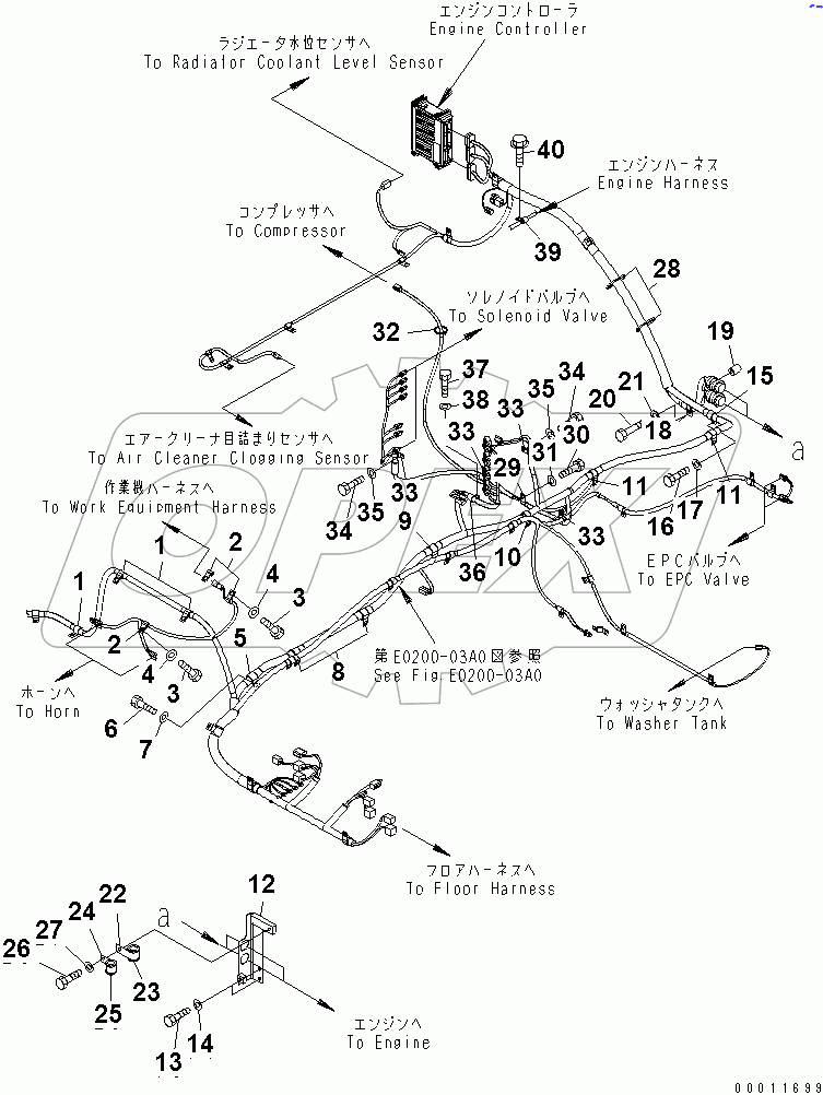  WIRING (MAIN HARNESS) (CLIP) (1/2)