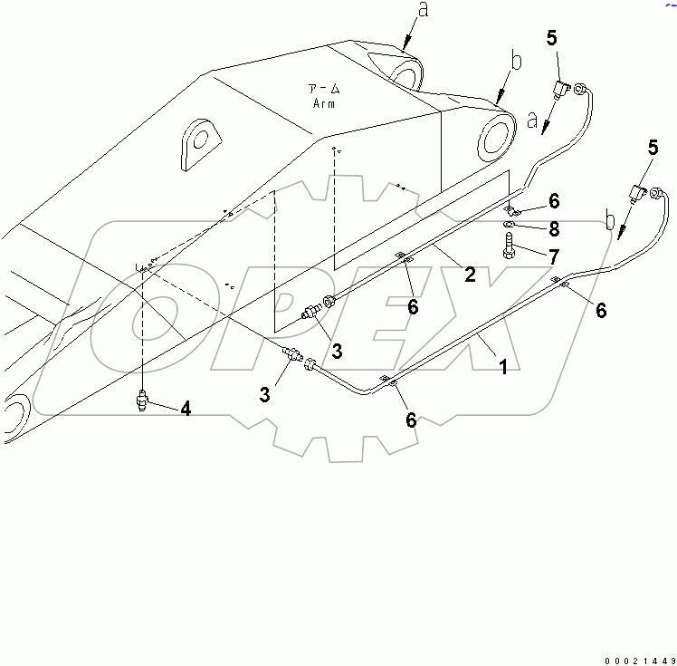  ARM (LUBRICATION PIPING) (LOADER)