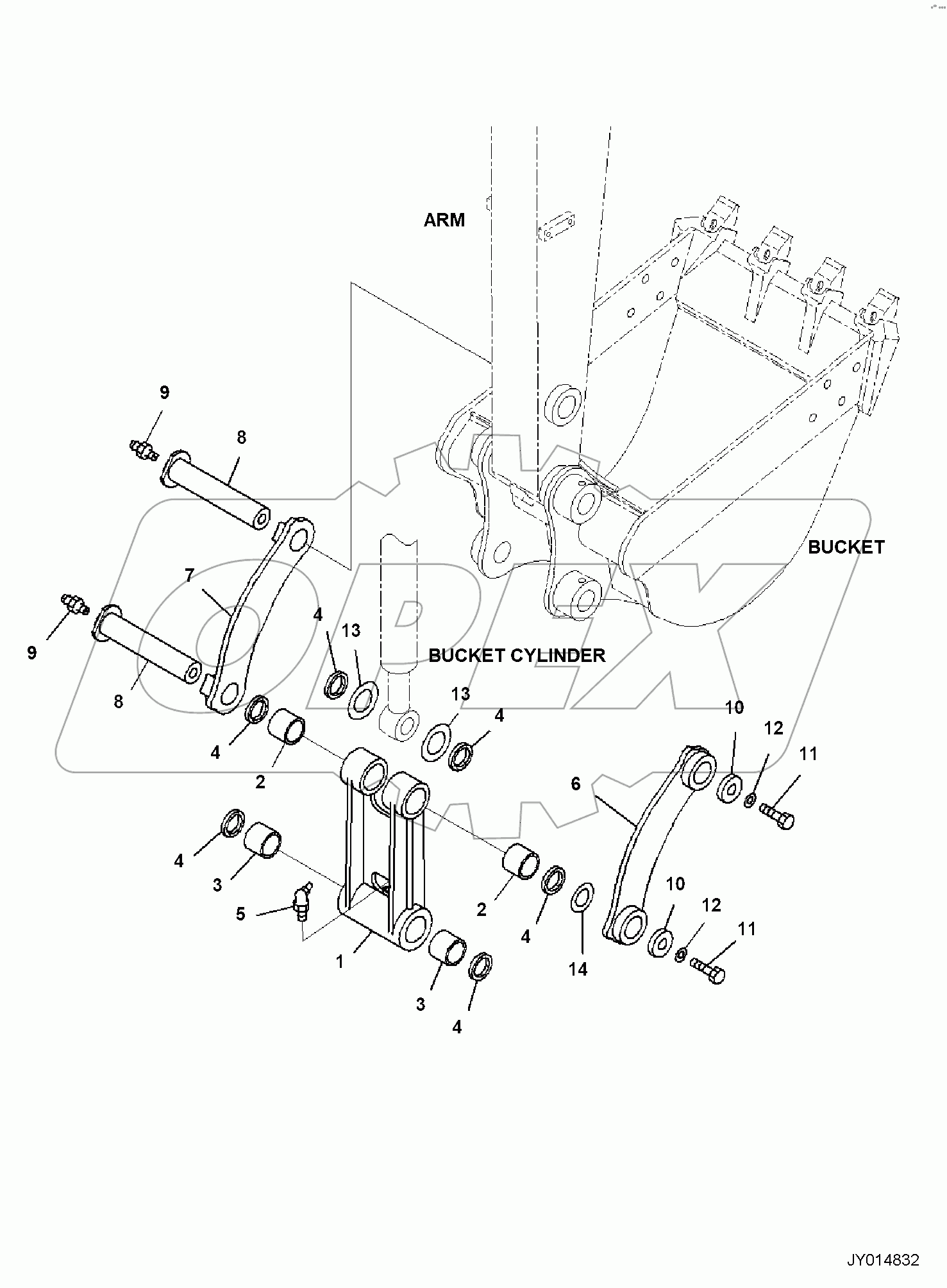  ARM, 2000MM ARM, PHOCOMEX, BUCKET LINK
