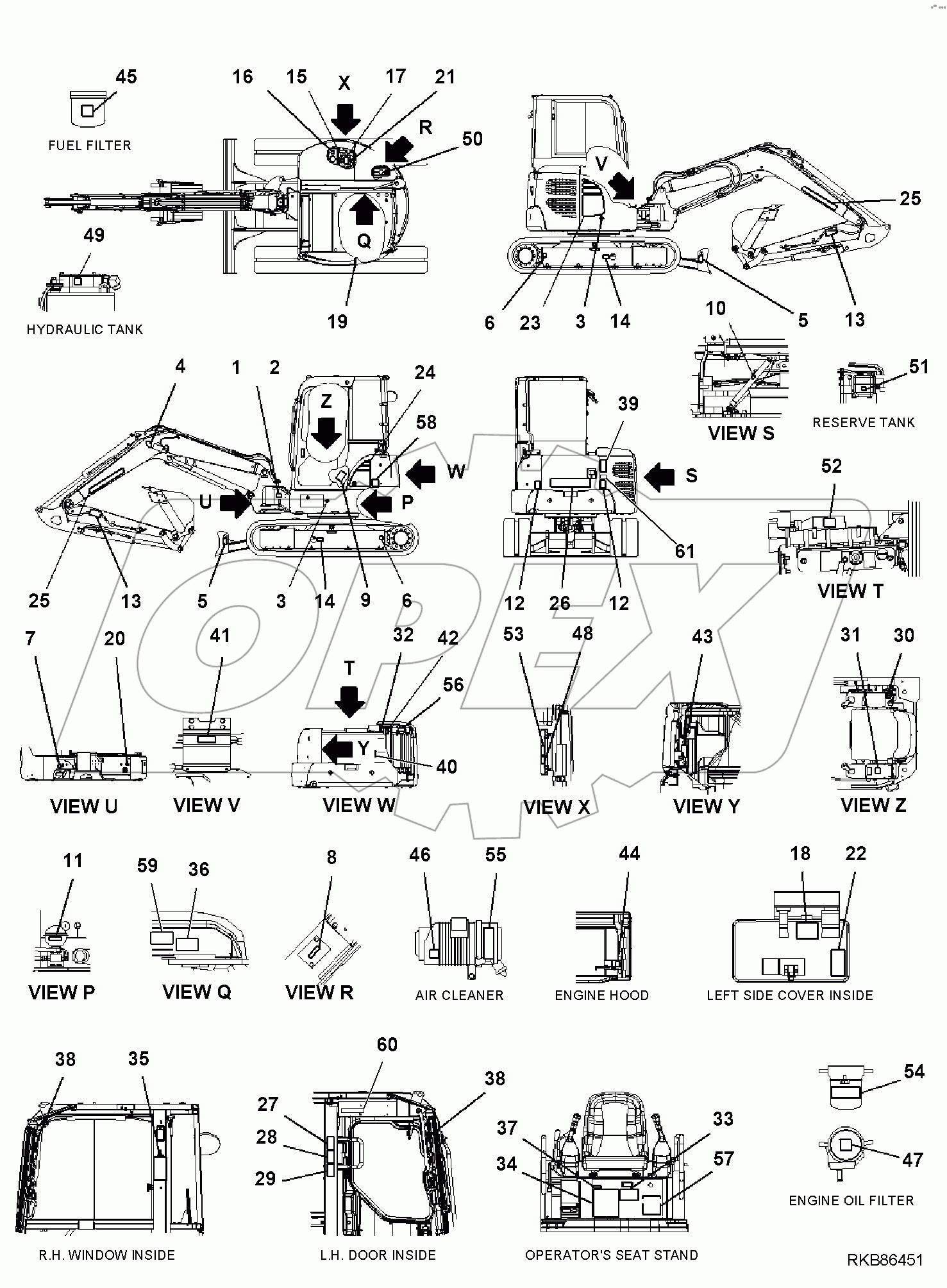  MARKS AND PLATES, FOR CAB