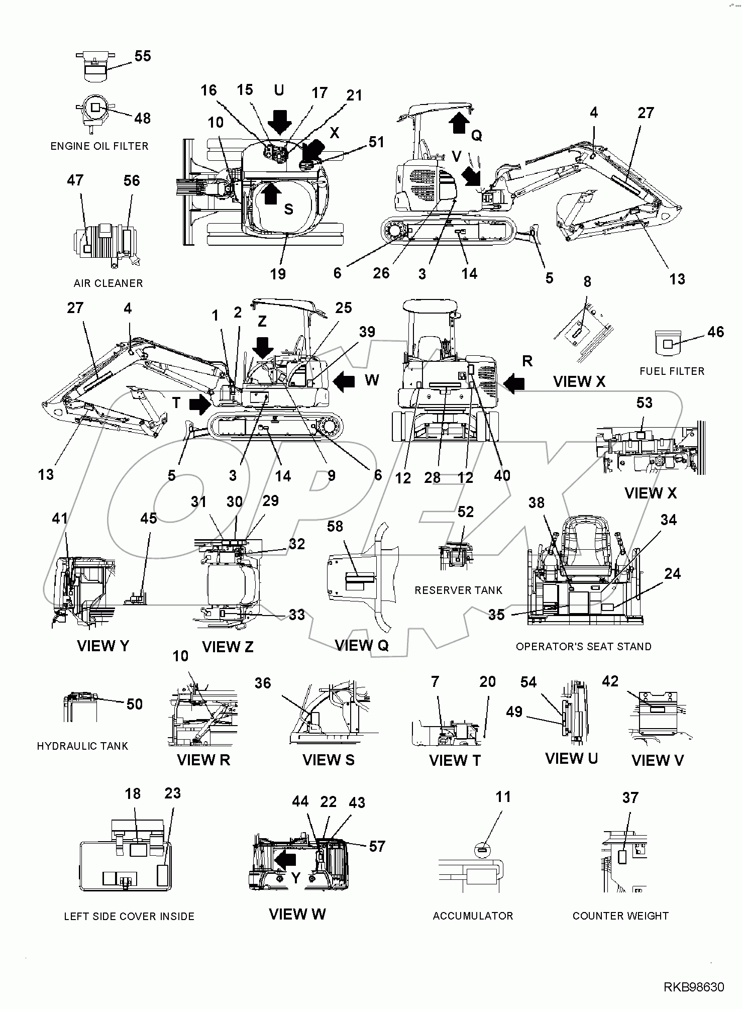  MARKS AND PLATES, FOR CANOPY