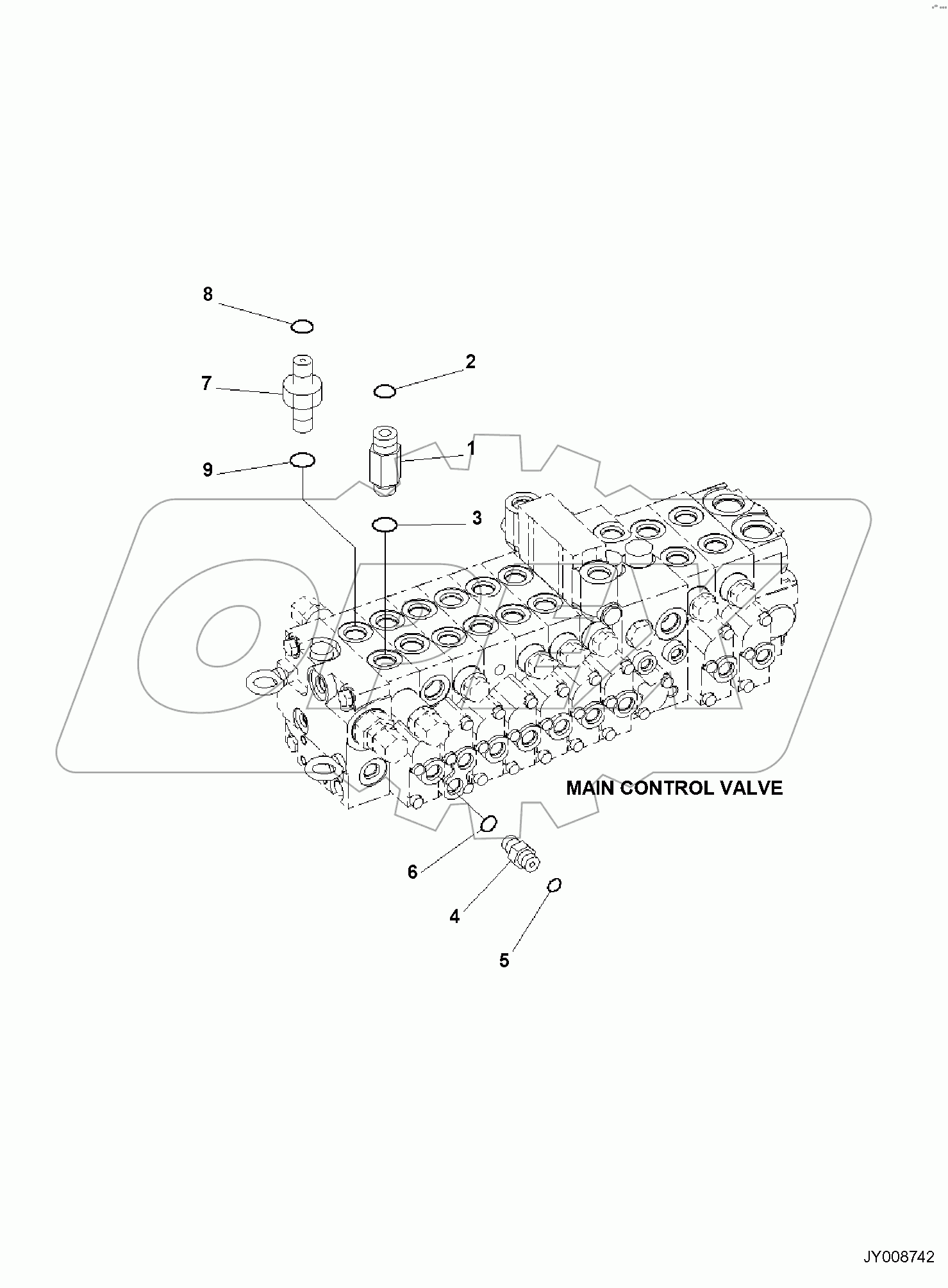  MAIN CONTROL VALVE, CONNECTING PARTS, ADDITIONAL VALVE