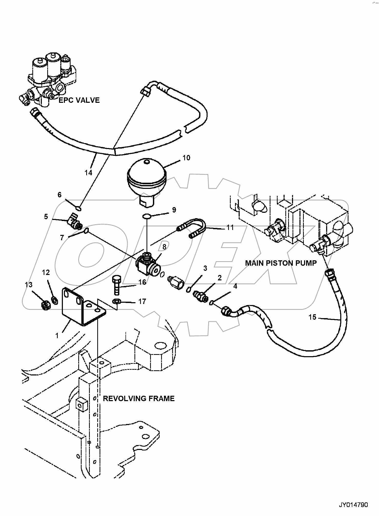  MAIN CONTROL VALVE, ACCUMULATOR PIPING