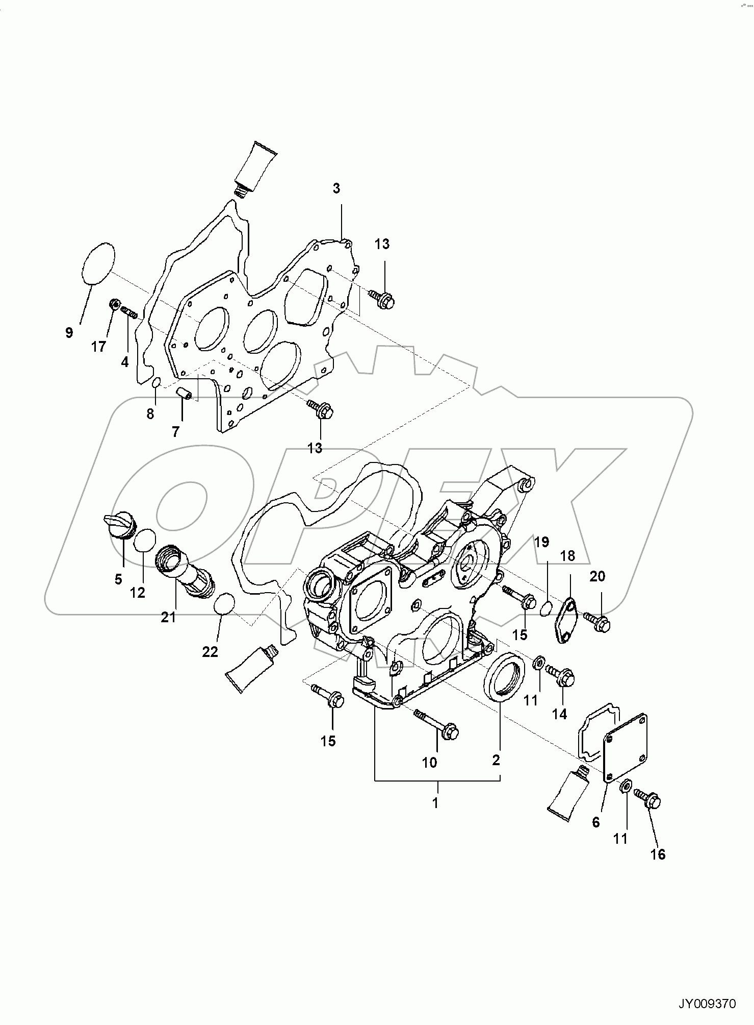  ENGINE, WITH AIR CONDITIONER, GEAR CASE