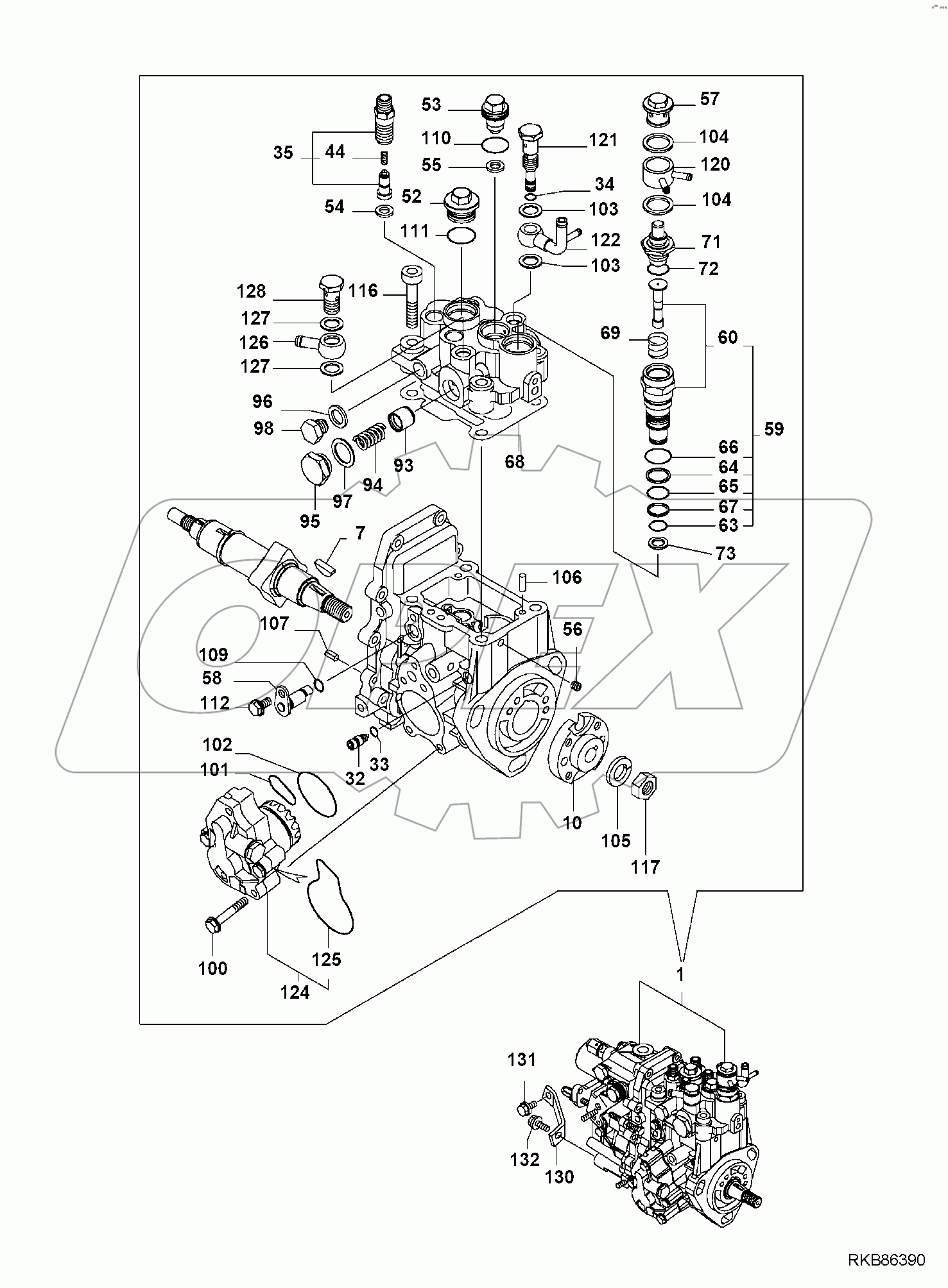  ENGINE, WITH AIR CONDITIONER, INJECTION PUMP