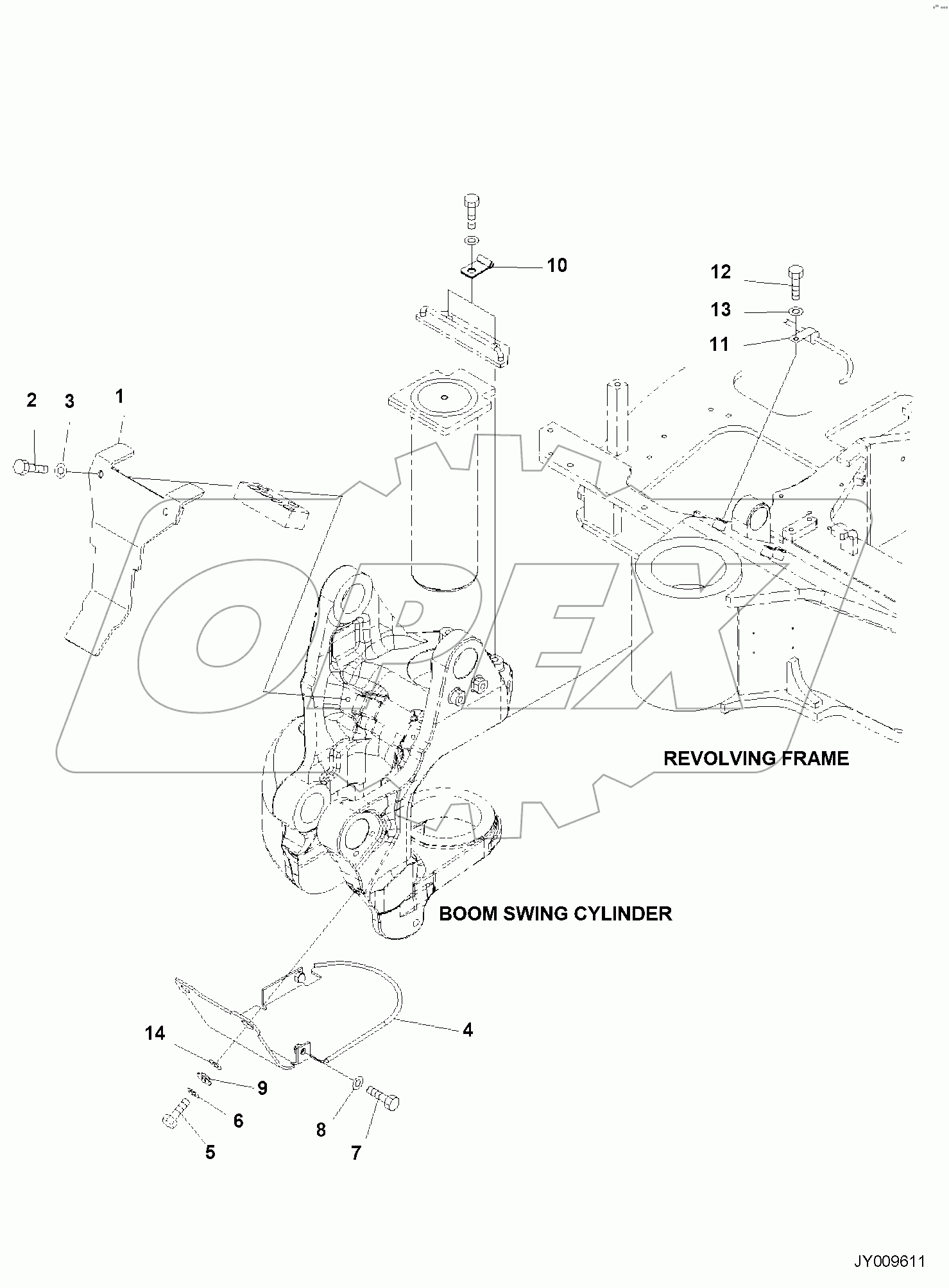 BOOM SWING BRACKET, (2/2)