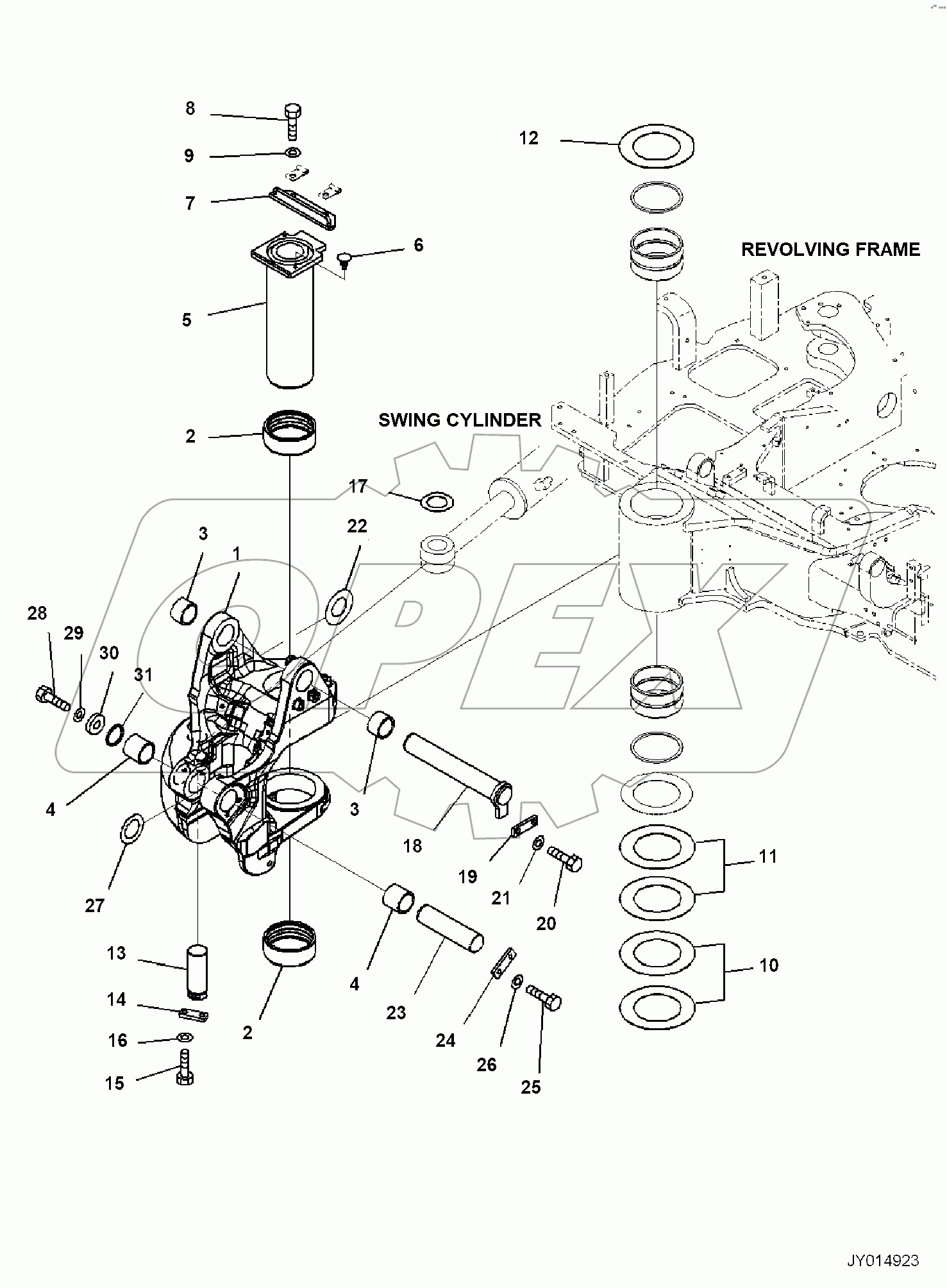  BOOM SWING BRACKET, PHOCOMEX, (1/2)