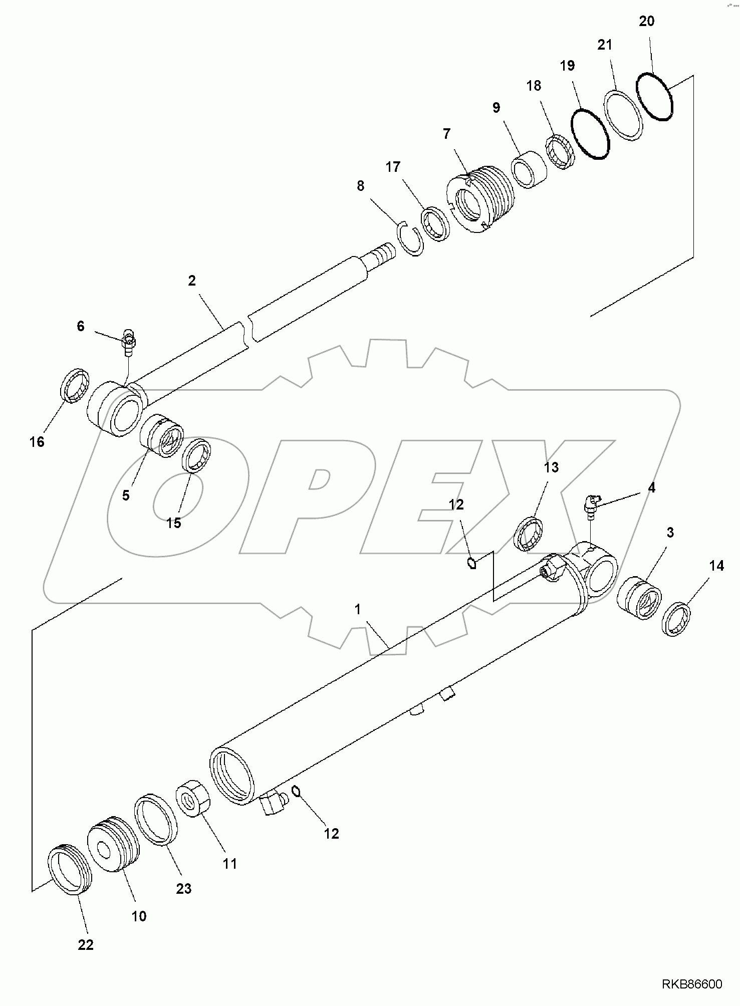  BOOM SWING CYLINDER, INNER PARTS