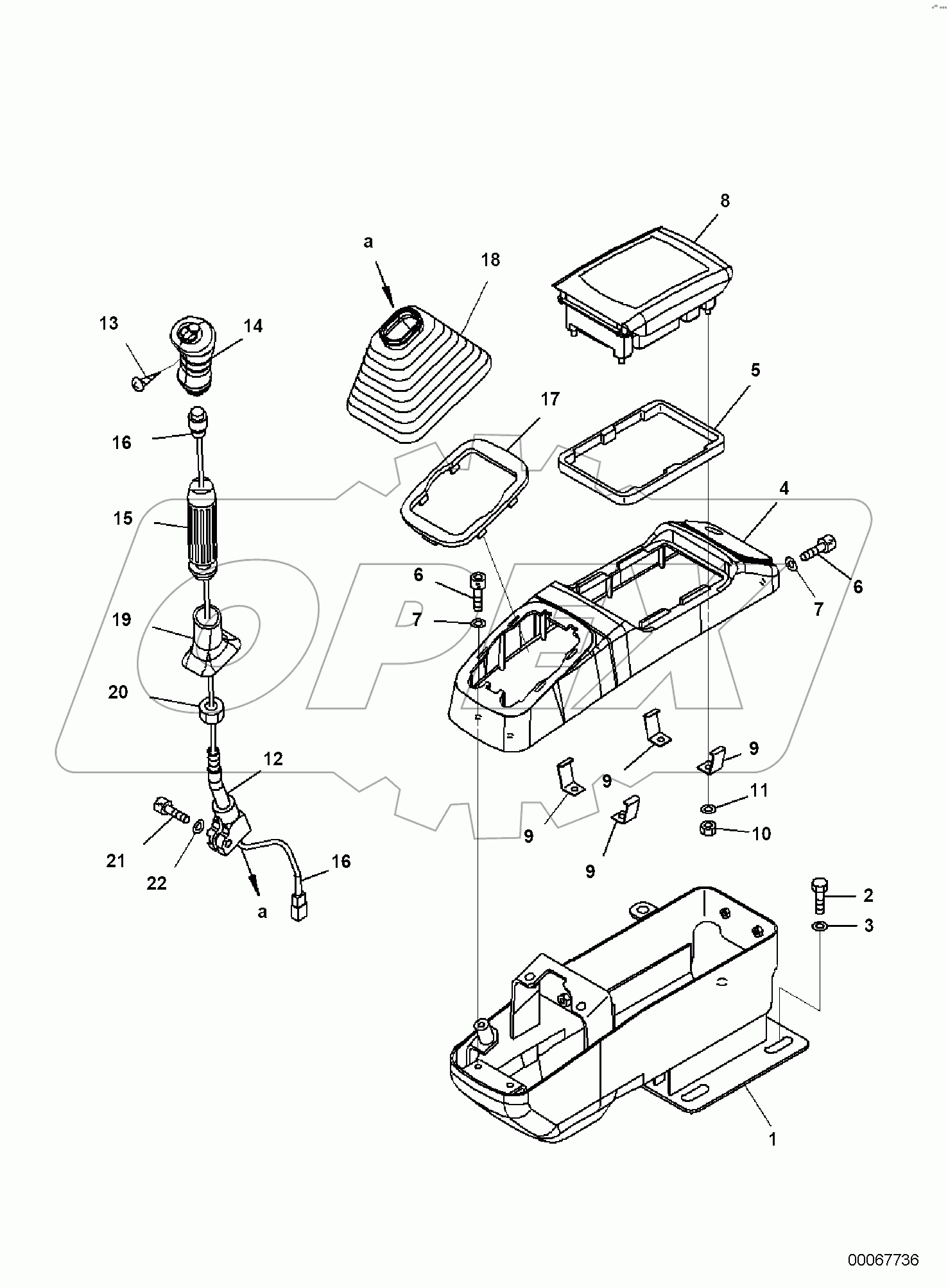 CAB, 1-ATTACHMENT, FLOOR, CONSOLE, RHS