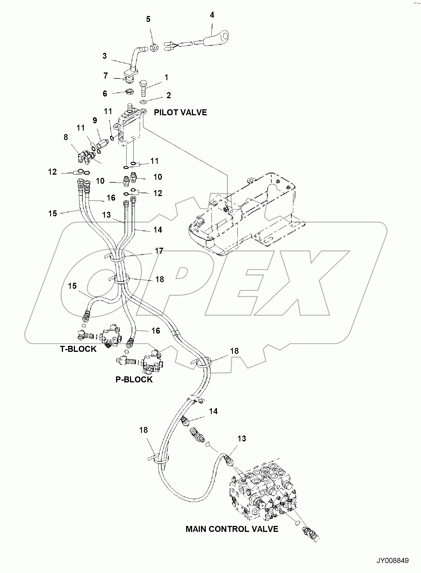  CAB, 1-ATTACHMENT, BLADE CONTROL LEVER