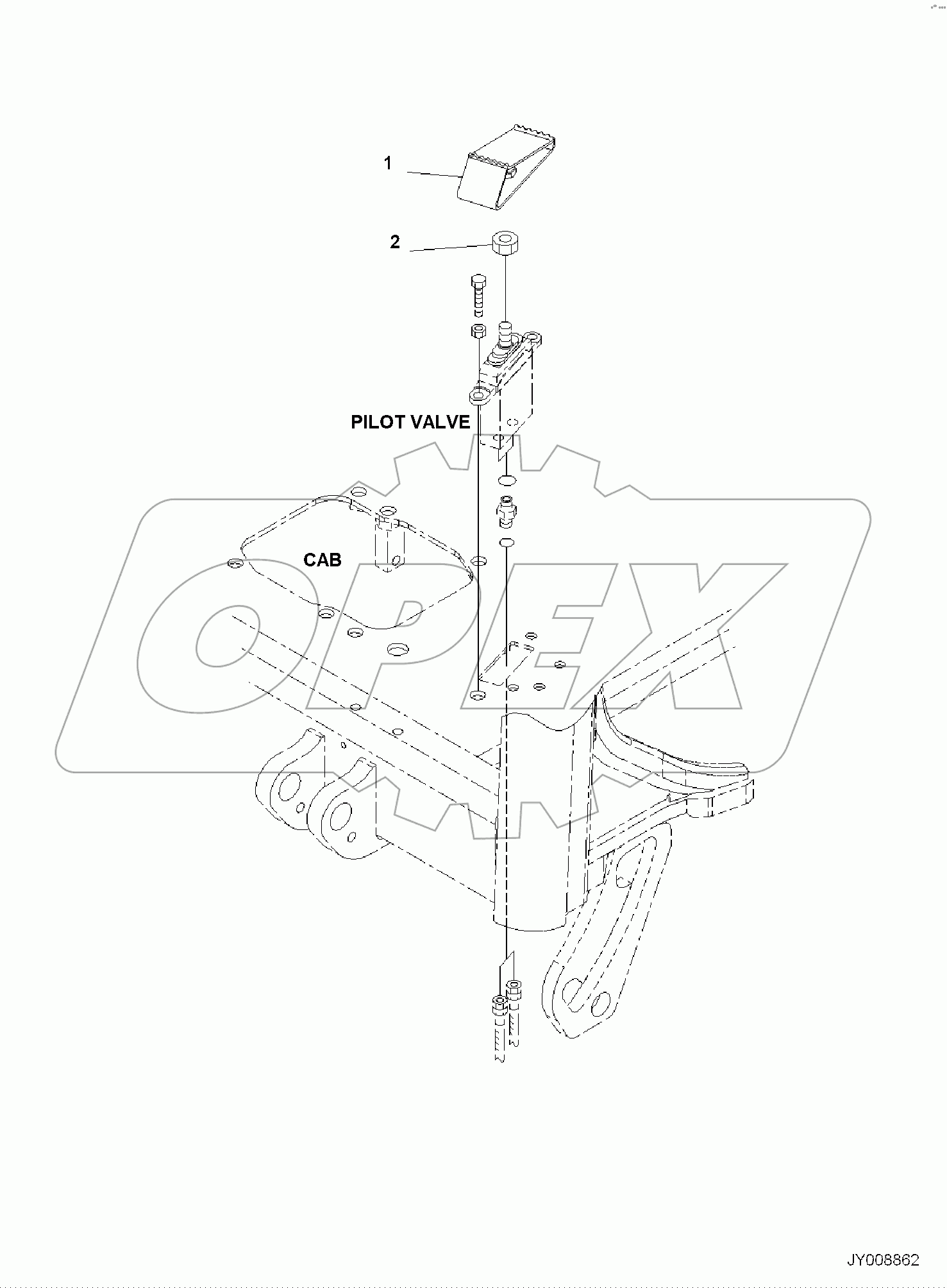  CAB, 1-ATTACHMENT, ATTACHMENT PEDAL