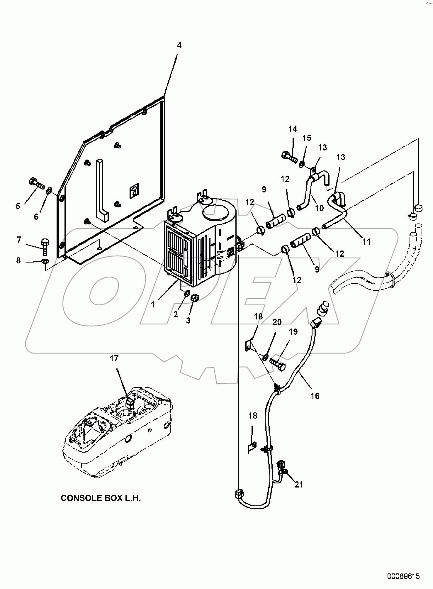  CAB, 1-ATTACHMENT, HEATER UNIT MOUNTING