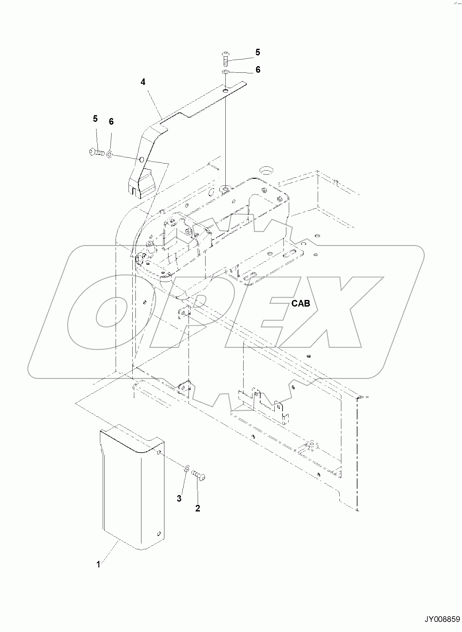  CAB, 1-ATTACHMENT, FLOOR COVER